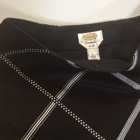 Talbots | Midi Skirt Petite Size 6 Stretch Checkered Diamond B12 - Picture 8 of 9